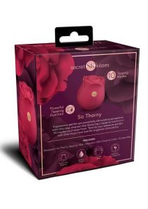 Secret Kisses Rosegasm Playful Petal Rechargeable Silicone Finger Vibrator - Red
