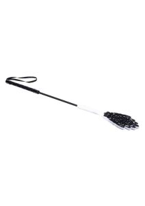 Sex and Mischief Lace Silicone Crop - Black/Silver