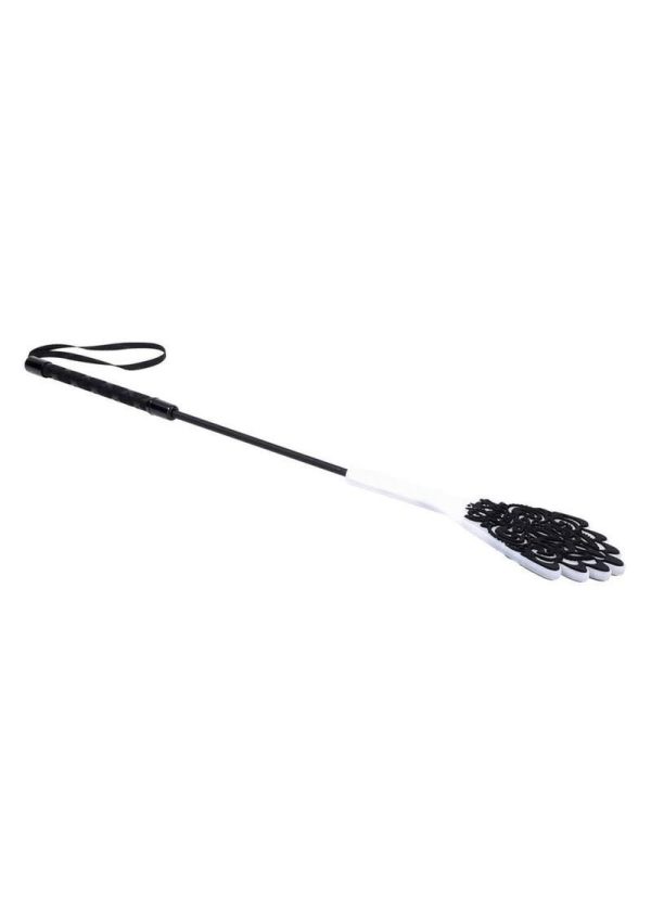 Sex and Mischief Lace Silicone Crop - Black/Silver