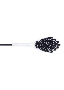 Sex and Mischief Lace Silicone Crop - Black/Silver