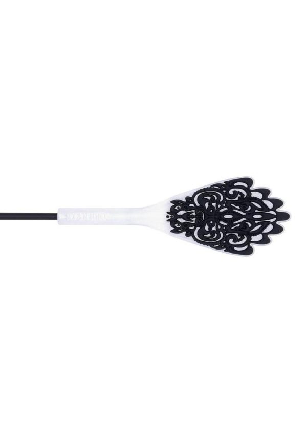 Sex and Mischief Lace Silicone Crop - Black/Silver