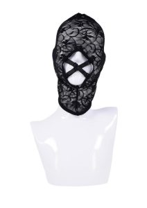 Sex and Mischief Lace Hush Hood - Black