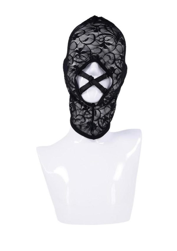 Sex and Mischief Lace Hush Hood - Black