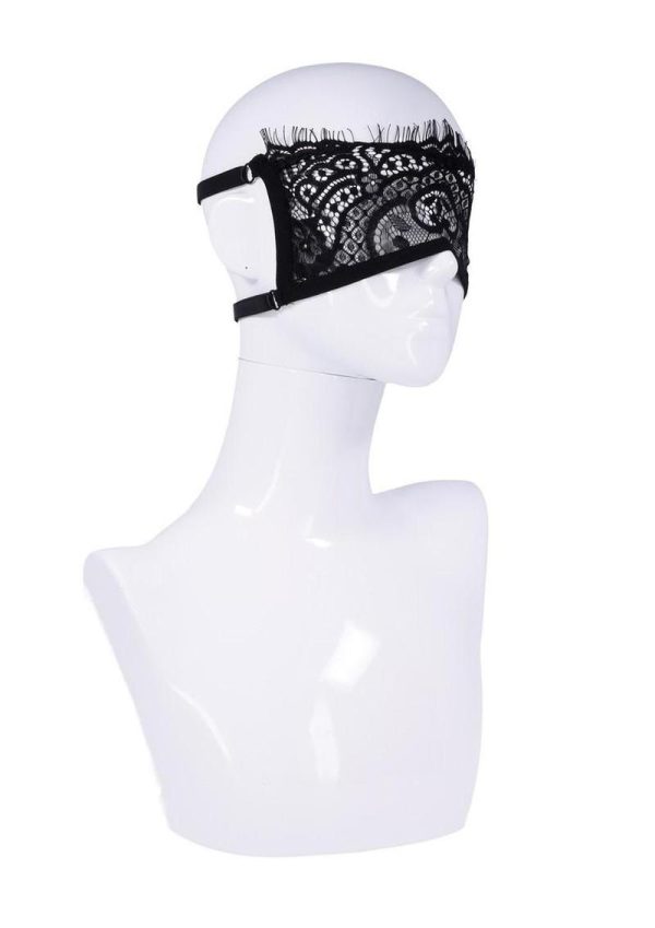 Sex and Mischief Veiled Vision Lace Blindfold - Black