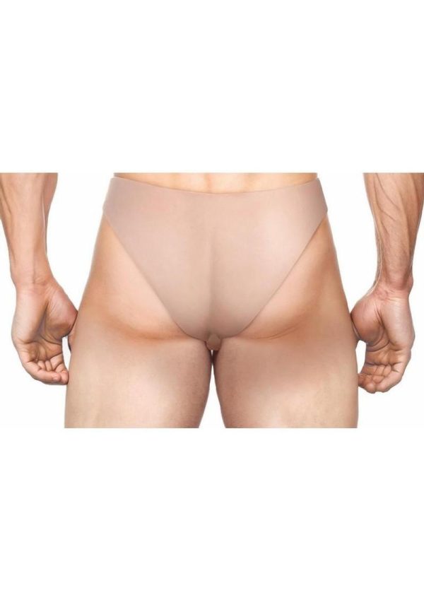 Master Series Slim Hollow Silicone Strap-On 6.2in - Vanilla
