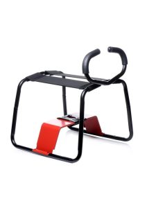 LoveBotz Bangin` Bench with Thrusting and Vibrating Dildo - Black