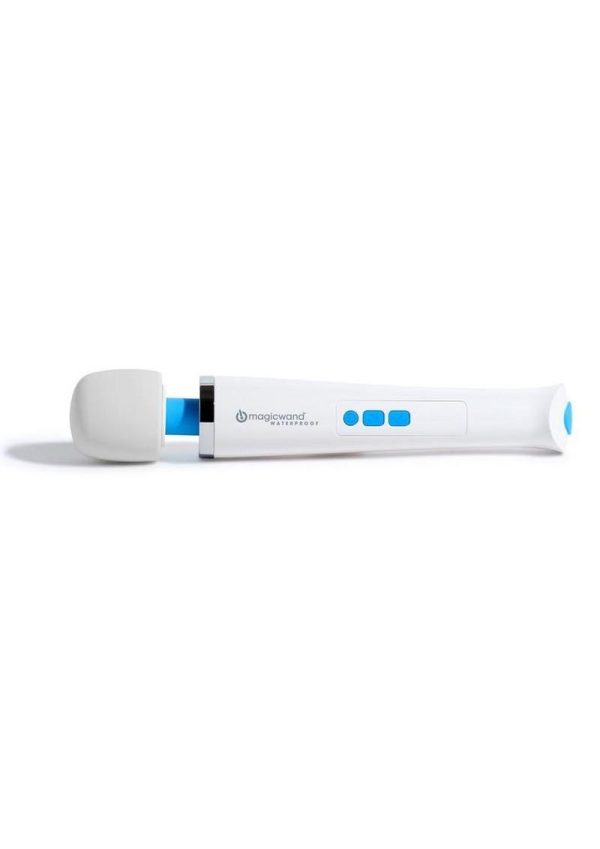 Magic Wand Plus HV-360 Waterproof Rechargeable Multispeed Vibration Massager - White/Blue