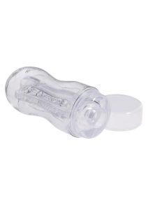 Selopa Stroke of Luck Masturbator with Vibrating C-Ring - Clear