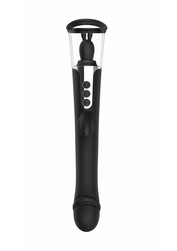 The Rabbit Company The 3 Way Rabbit Rechargeable Silicone Triple Stimulating Vibrator - Black