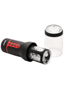 Jock Auto Spin Spinning and Thrusting Rechargeable Masturbator - Black/Clear