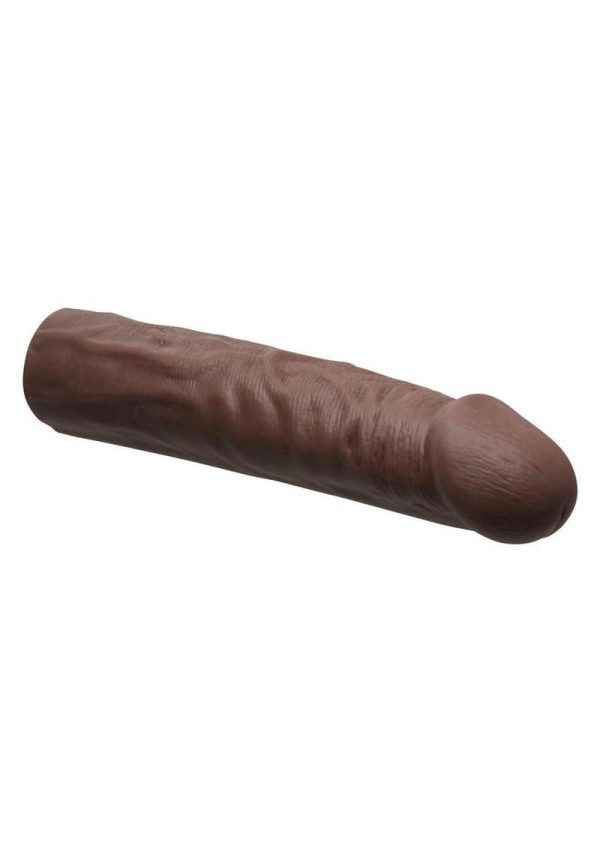 Jock Enhancers Vibrating Penis Extension Sleeve with Remote Control - Chocolate