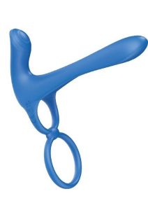 The Royale Ultimate Lover Silicone Rechargeable Cock Ring - Blue