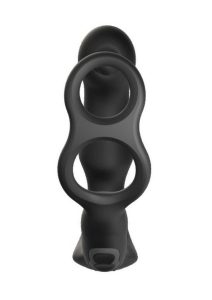 Nexus SIMUL8 Orbit Edition Rechargeable Silicone Vibrating Dual Motor Anal Cock and Ball Massager - Black