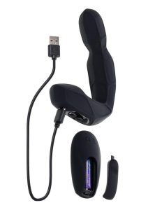 Zero Tolerance Mr. Prostate Rechargeable Silicone Vibrator with Remote - Black