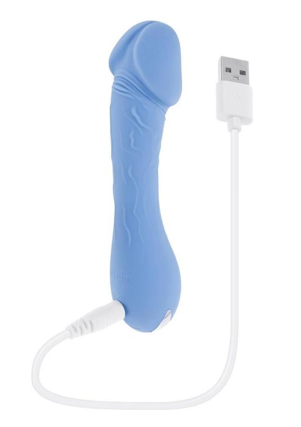 Selopa Dainty Dick Rechargeable Silicone Vibrating Dildo - Blue