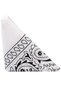 Rock Solid The Code Silicone Cock Ring with Bandana - White/Black